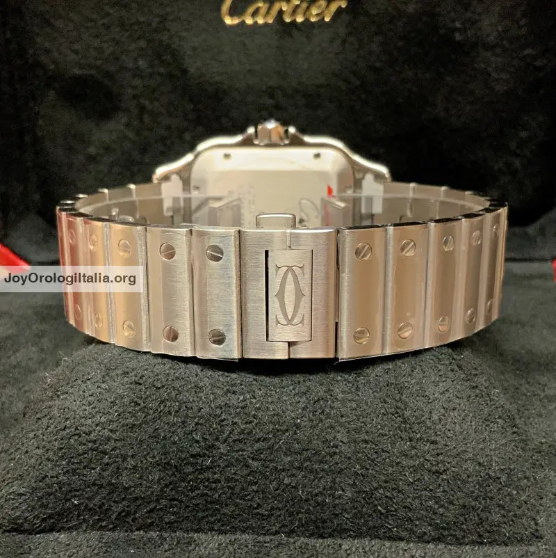 Cartier Santos Acciaio White Large Size