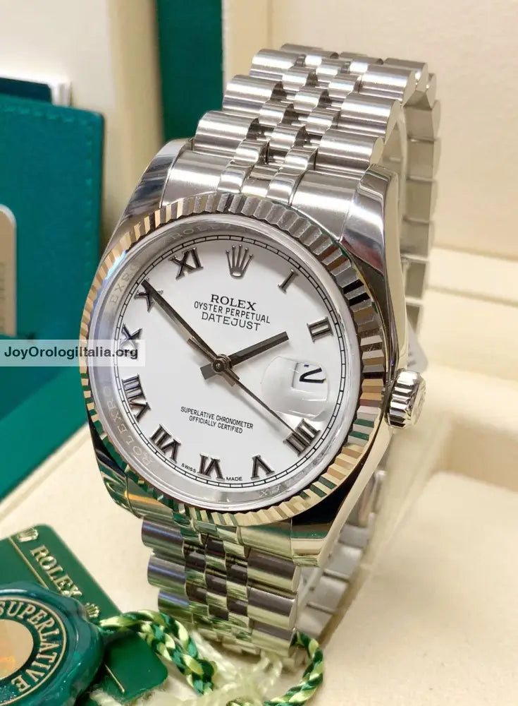 Datejust 36mm Bianco Num Romani