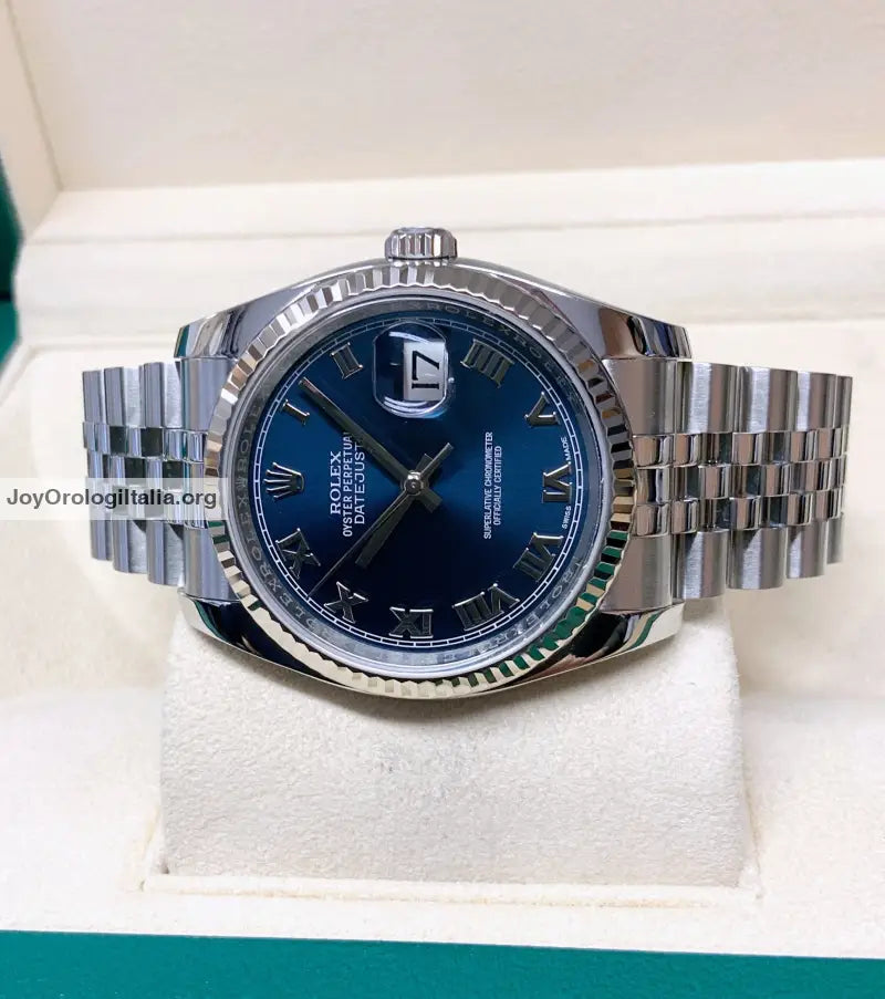 Datejust 36mm Blu Num Romani