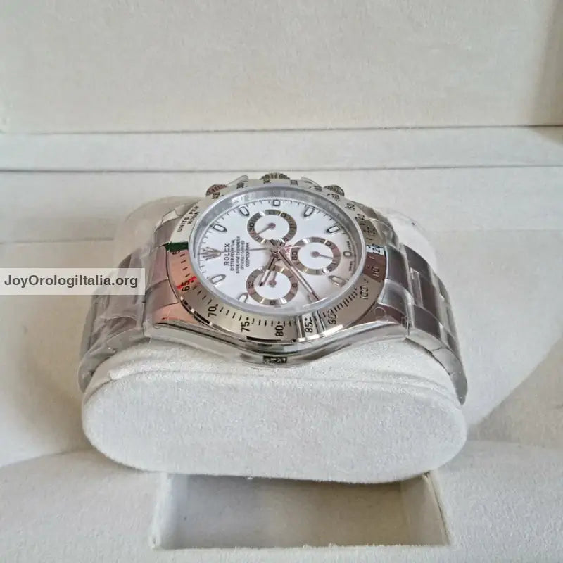 Daytona acciaio crono classico bianco