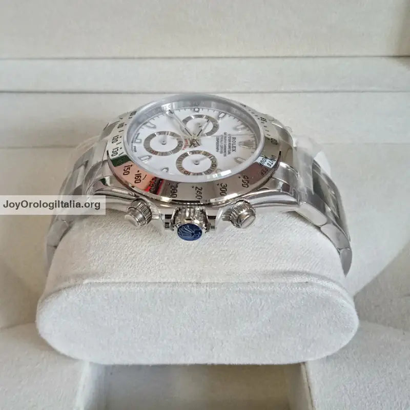 Daytona acciaio crono classico bianco