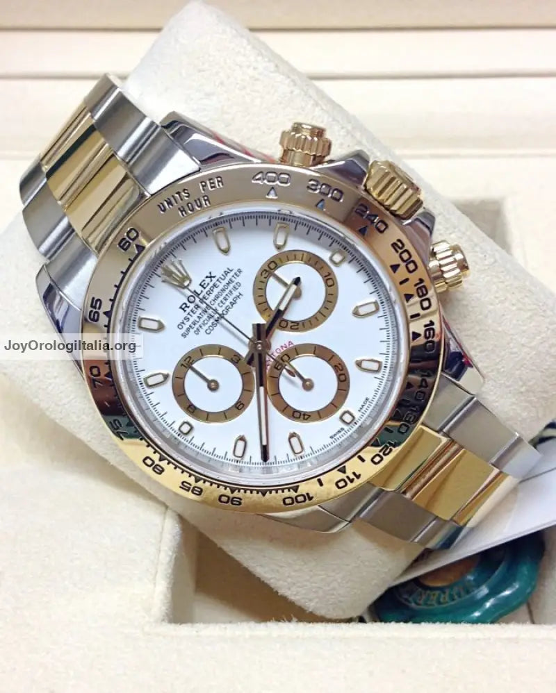 Daytona Oro e Acciaio bianco