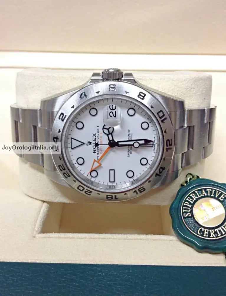 Explorer II acciaio 42mm bianco dial