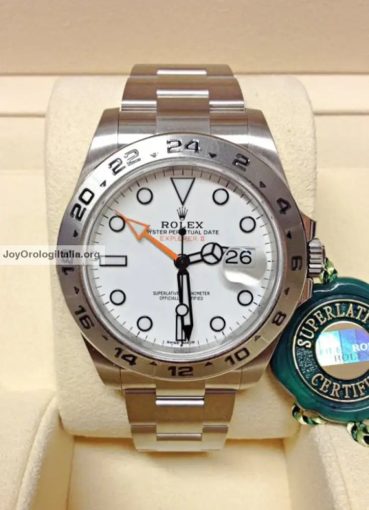 Explorer II acciaio 42mm bianco dial