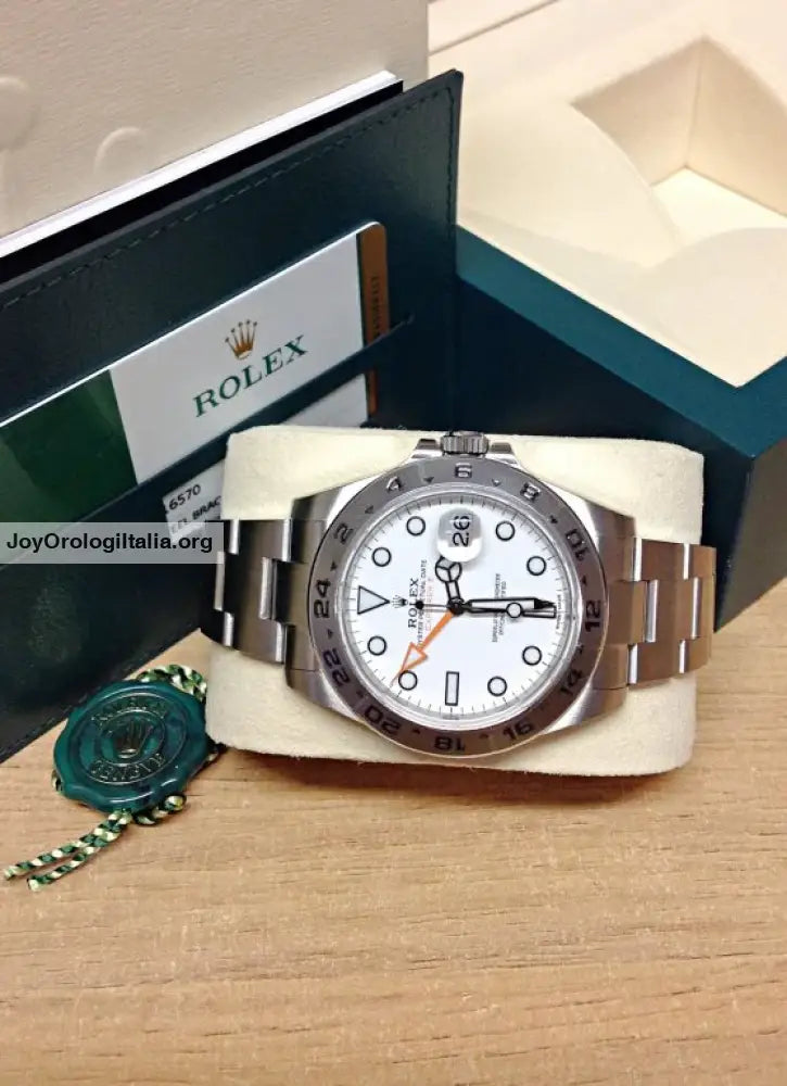 Explorer II acciaio 42mm bianco dial