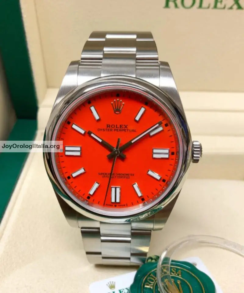 Oyster Perpetual Coral Dial 41mm