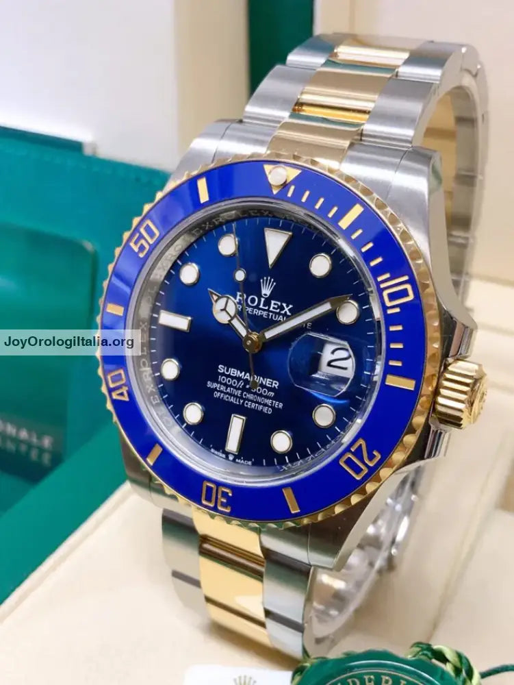 Submariner acciaio e oro blu date