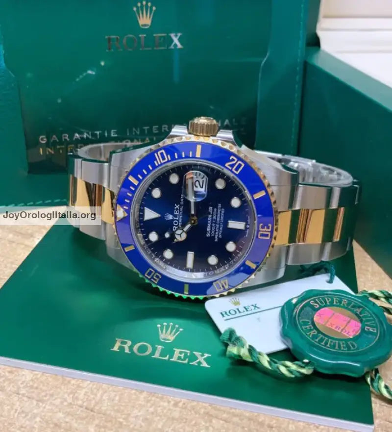 Submariner acciaio e oro blu date
