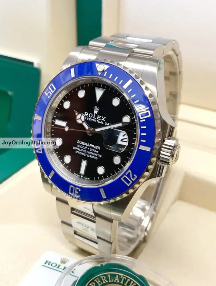 Submariner date lunetta blu