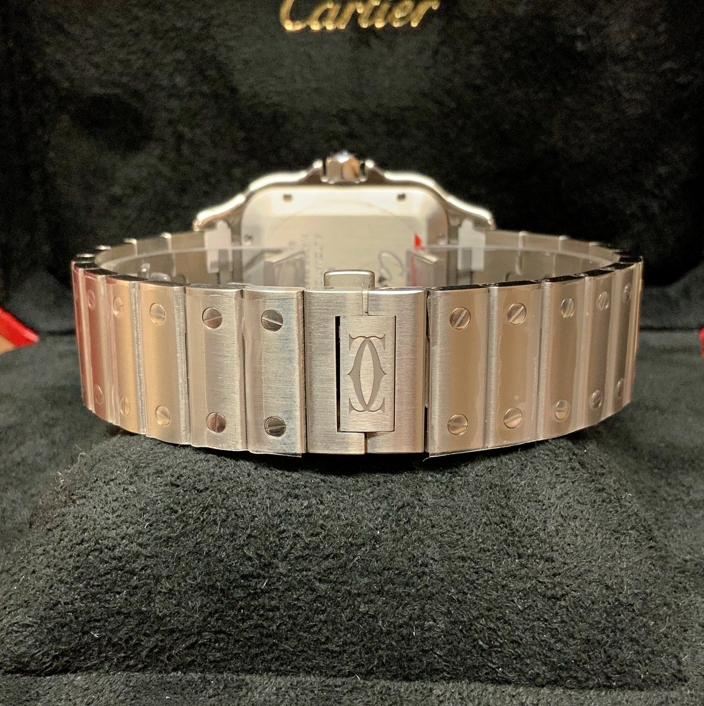 Cartier Santos Acciaio White Large Size