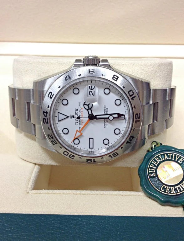 Explorer II acciaio 42mm bianco dial