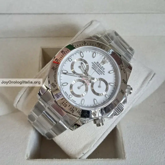Daytona acciaio crono classico bianco