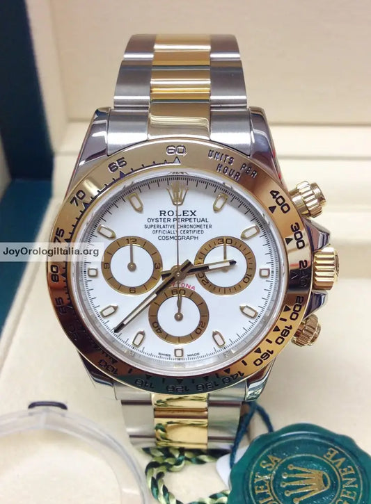 Daytona Oro e Acciaio bianco