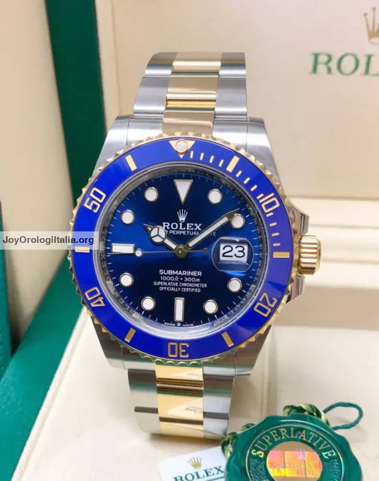 Submariner acciaio e oro blu date