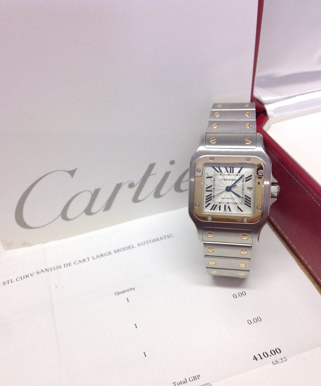 Cartier Santos Oro Acciao White